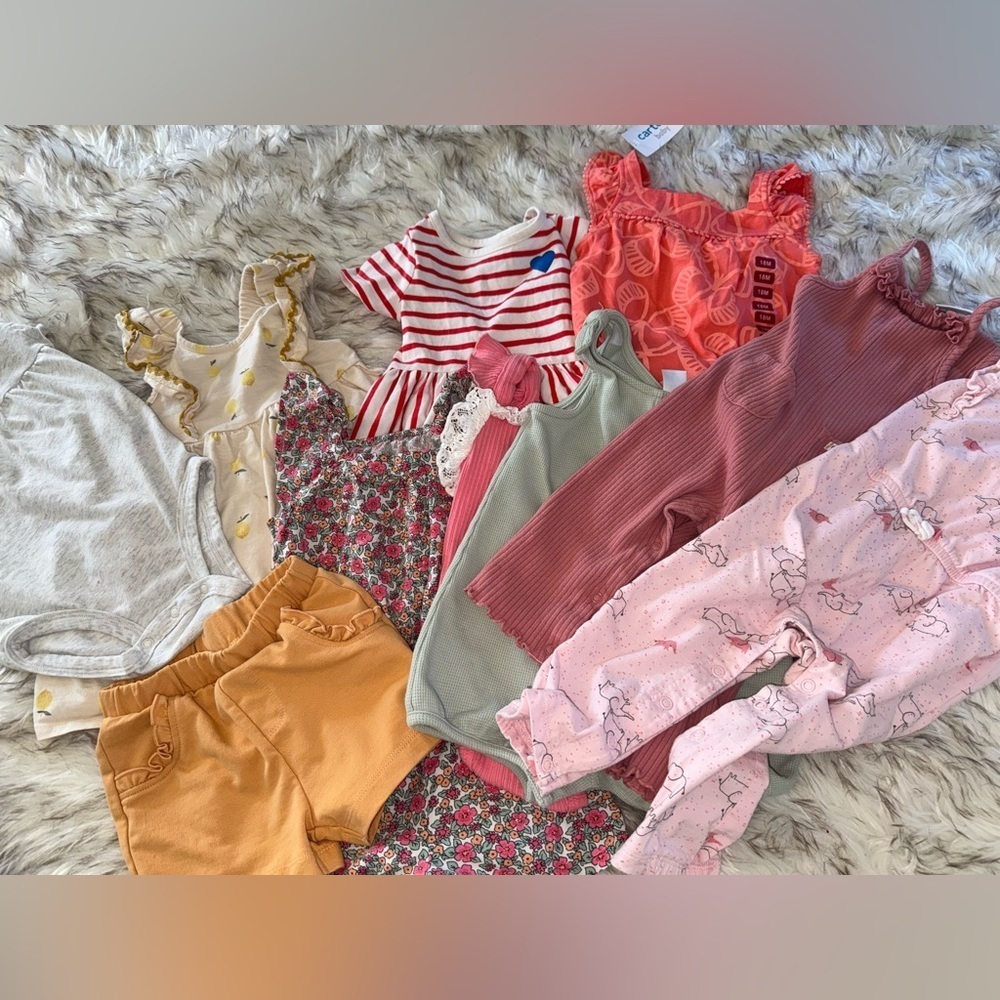 Calvin Klein, carters, Pekkle, RZ baby girl outfit lot size 18 months - Picture 9 of 11